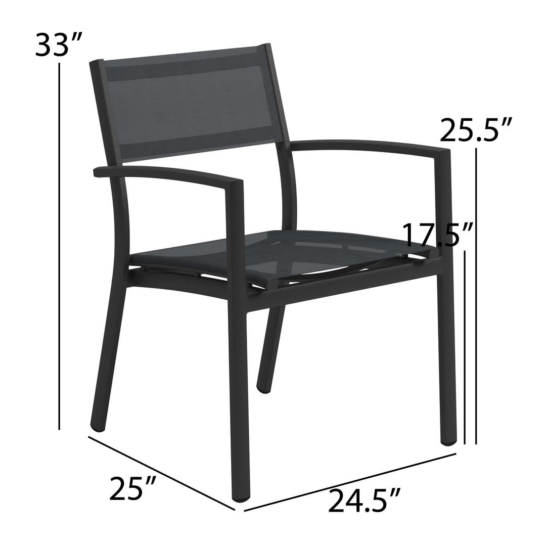 Gloster Metz Stacking Sling Dining Armchair - Dims Gloster Metz Stacking Sling Dining Armchair - Dims