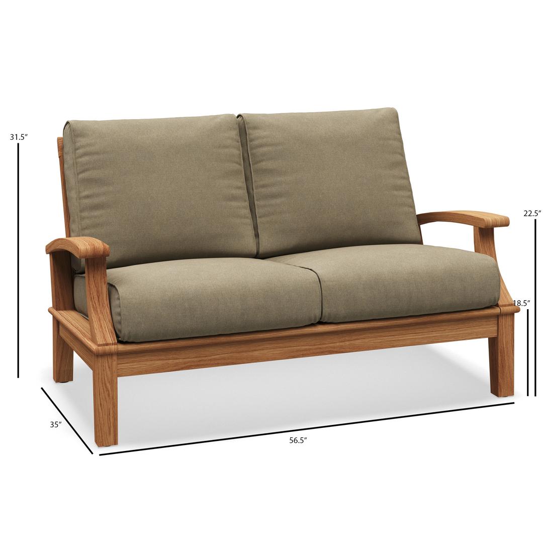 Gloster Ventura Teak Loveseat - Dims Gloster Ventura Teak Loveseat - Dims