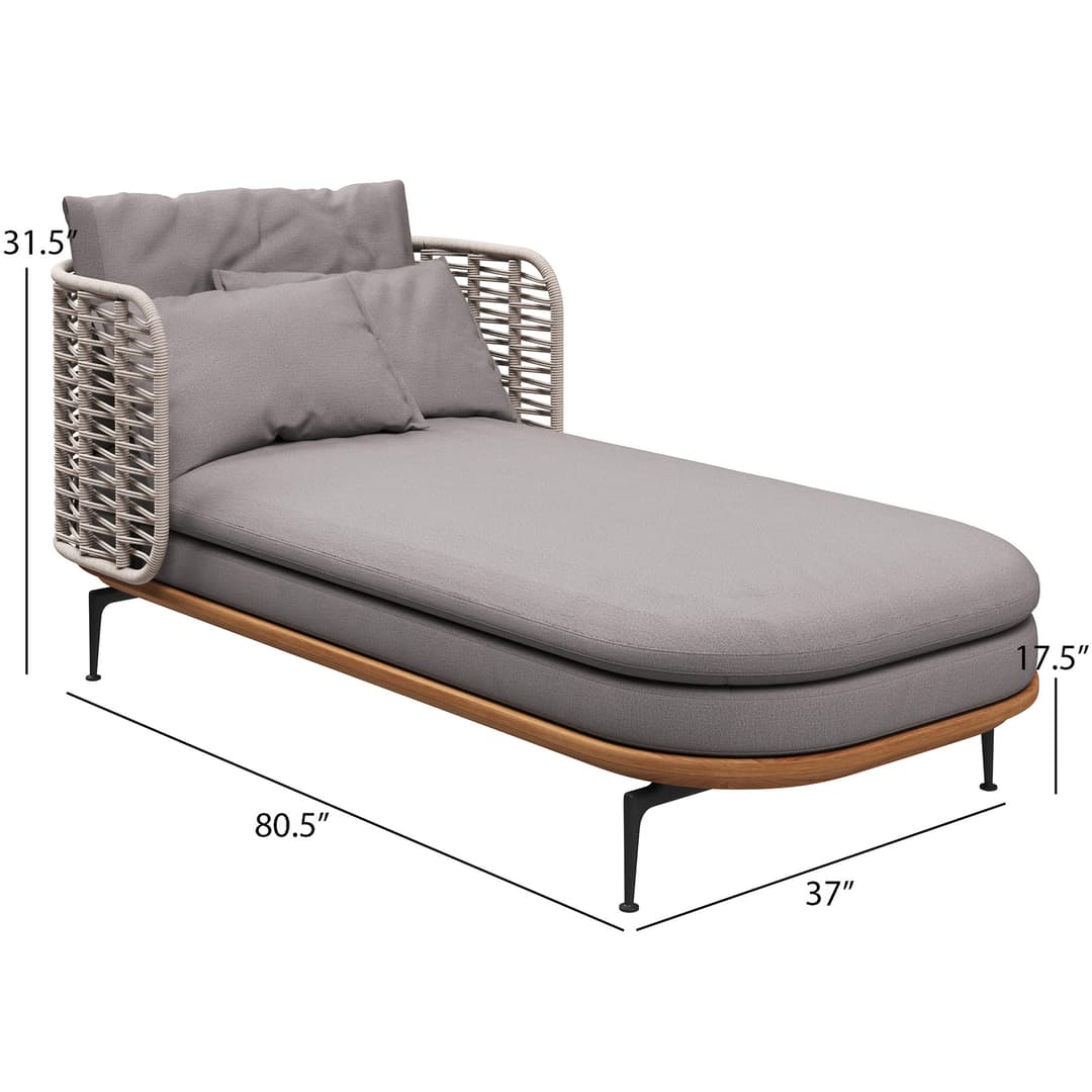 Gloster Mistral Woven Low Back Outdoor Daybed - Dims Gloster Mistral Woven Low Back Outdoor Daybed - Dims