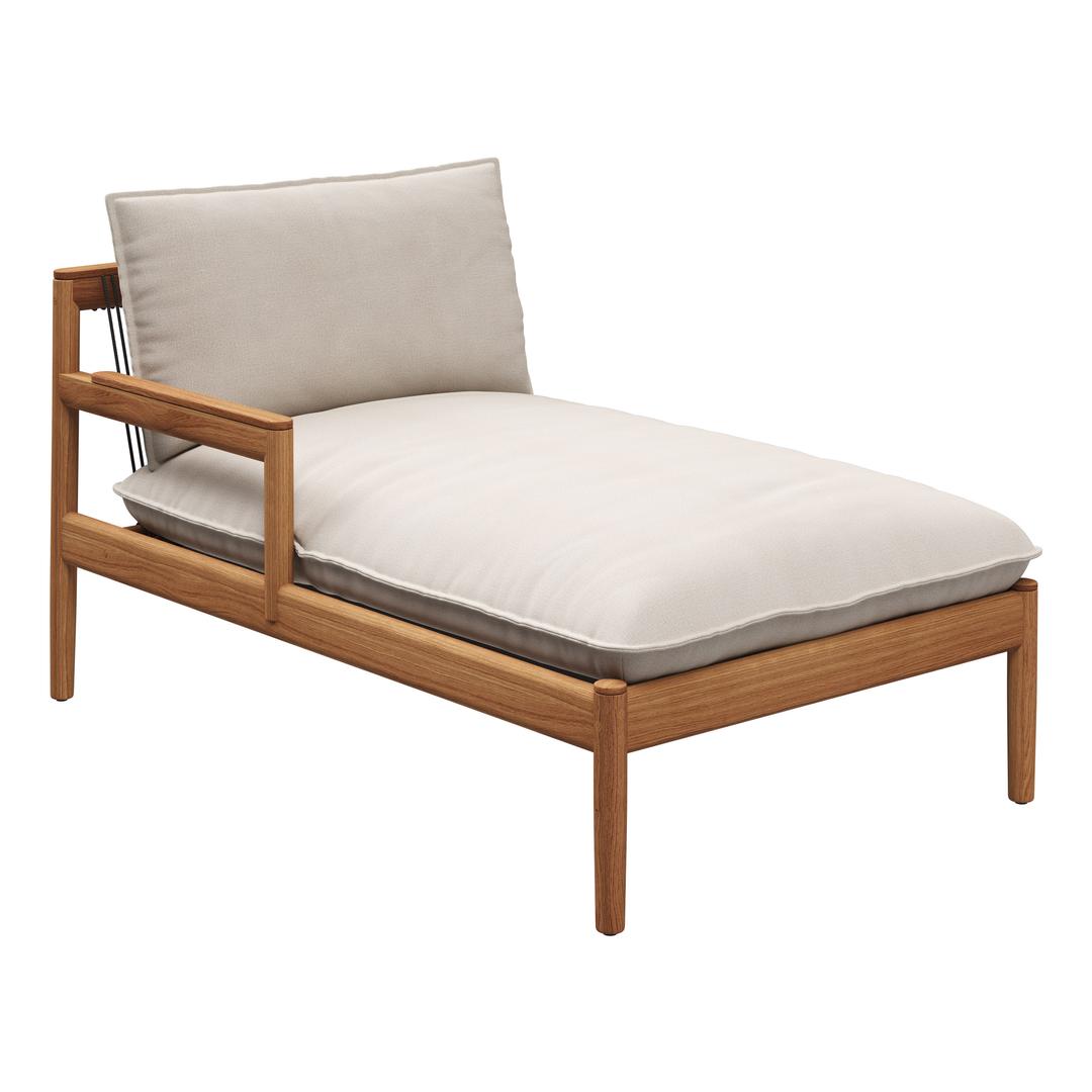 Gloster Saranac Teak Left Chaise Lounge
