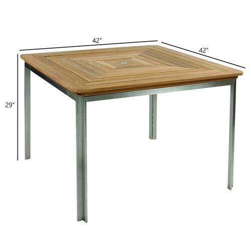 Kingsley Bate Tivoli 42" Square Dining Table - Dimension Kingsley Bate Tivoli 42" Square Dining Table - Dimension