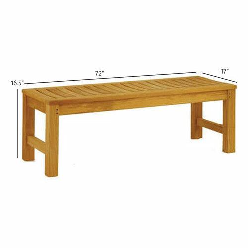 Kingsley Bate Waverley 6' Backless Bench - Dimension Kingsley Bate Waverley 6' Backless Bench - Dimension