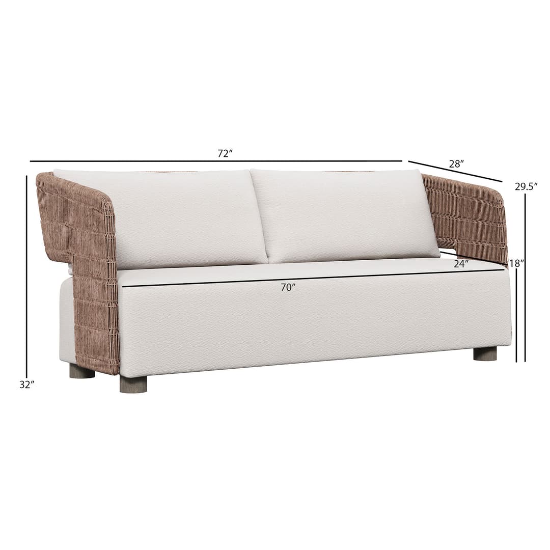 Bernhardt Exteriors Maldives Wicker Sofa - Dimension Bernhardt Exteriors Maldives Wicker Sofa - Dimension
