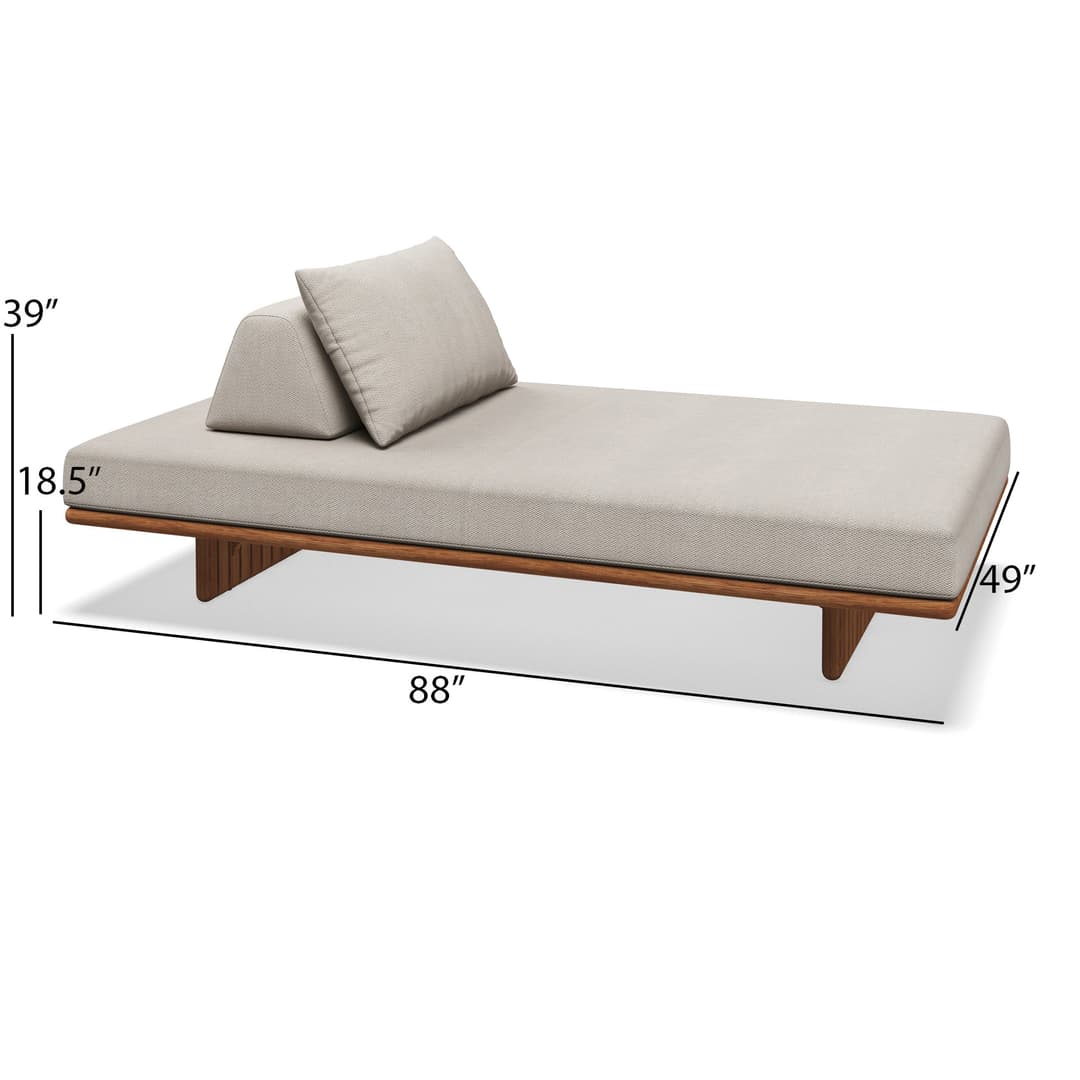 Gloster Deck 88" Teak Seating Unit - Dims Gloster Deck 88" Teak Seating Unit - Dims
