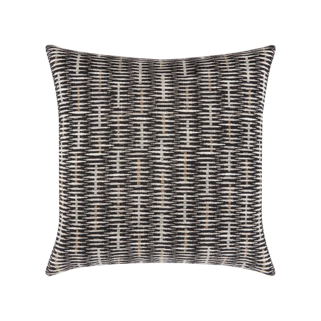 Elaine Smith 20" x 20" Intertwine Ebony Sunbrella Outdoor Pillow