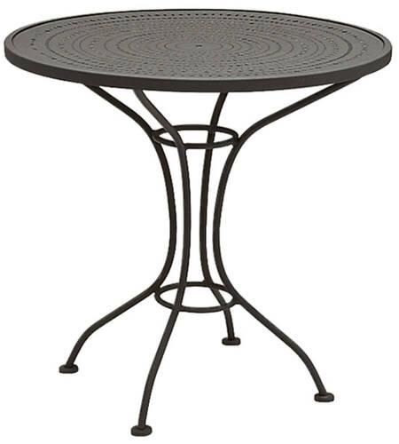 Woodard Parisienne 30" Iron Round Bistro Table - Pattern Top