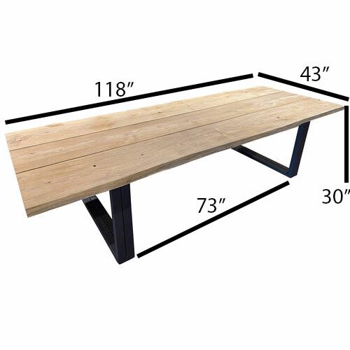 POVL Outdoor Planke 118" Teak Rectangular Dining Table - Dimension POVL Outdoor Planke 118" Teak Rectangular Dining Table - Dimension