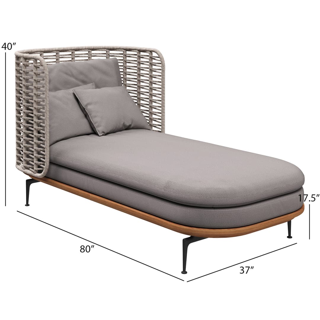 Gloster Mistral Woven High Back Outdoor Daybed - Dims Gloster Mistral Woven High Back Outdoor Daybed - Dims
