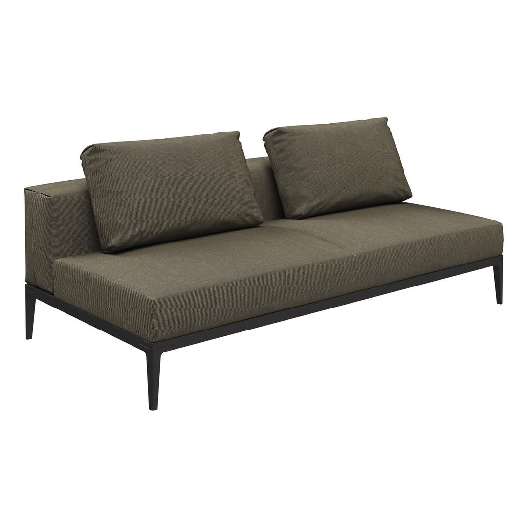 Gloster Grid Upholstered Center 2-Seater Outdoor Sectional Unit