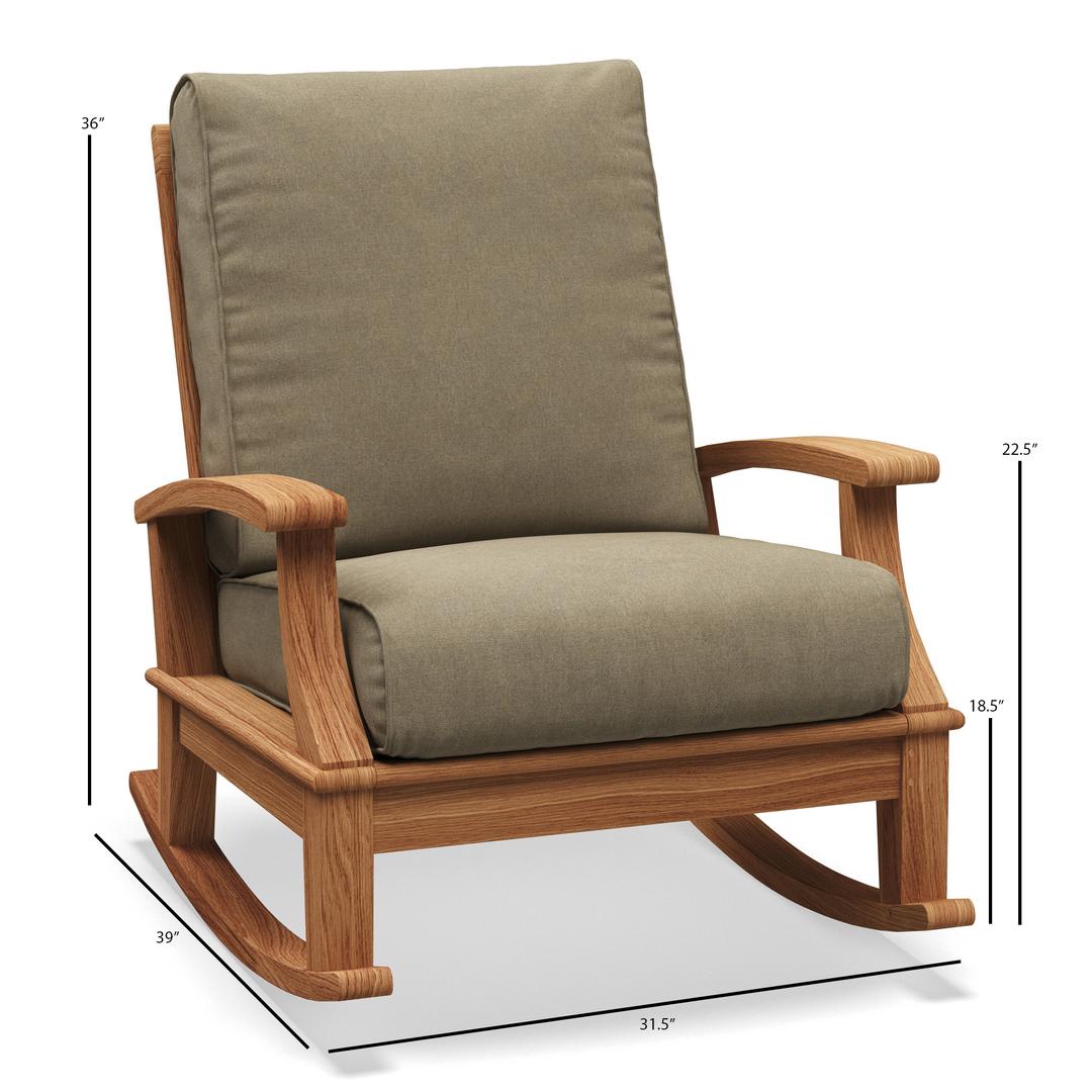 Gloster Ventura Teak Rocking Chair - Dims Gloster Ventura Teak Rocking Chair - Dims