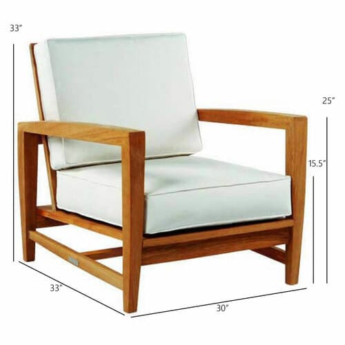 Kingsley Bate Amalfi Lounge Chair - Dimension Kingsley Bate Amalfi Lounge Chair - Dimension
